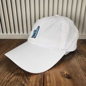 Johnnie-O Surfer Bro Hat Cap Strap Back White Beach Mens Sun Casual Water Summer